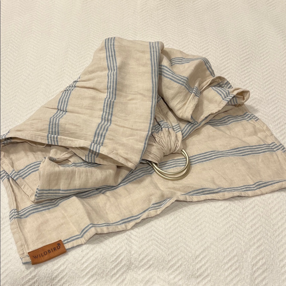 WildBird Cream and Blue Ring Sling